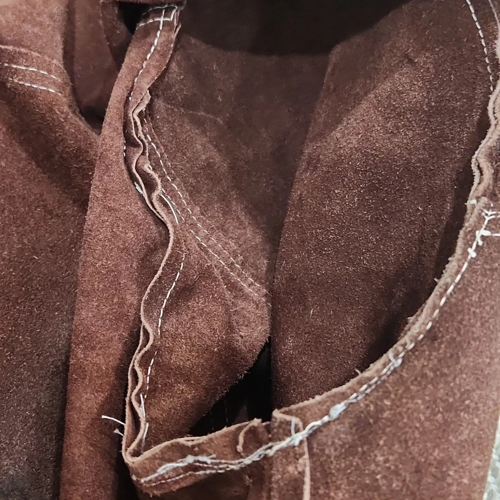 70s Vintage Western Snap Brown Suede Jacket, Mens SMALL, Womens Medium - Picture 8 of 8